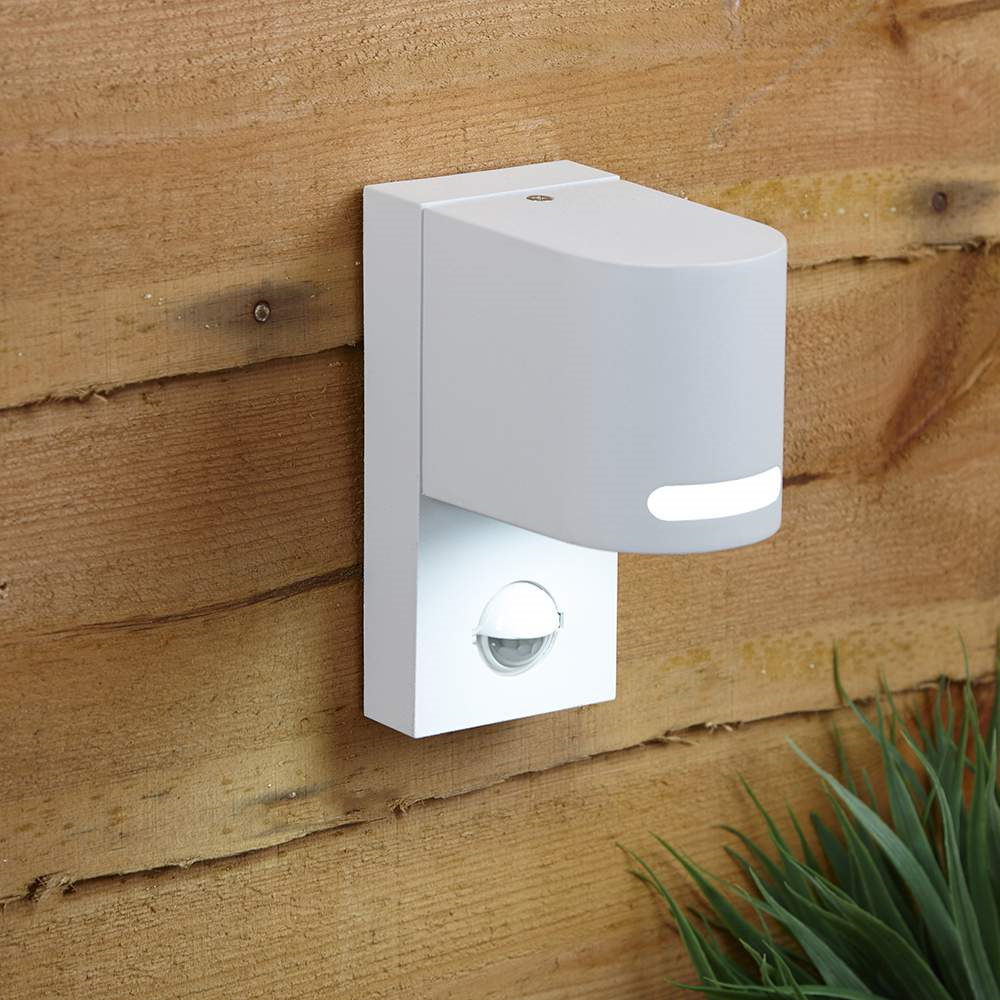 Biard Kernhof LED Outdoor Wall Light with PIR Sensor - White